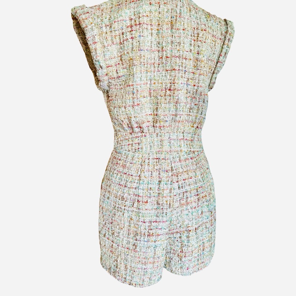 Express Multicolor Tweed Romper - Picture 5 of 7